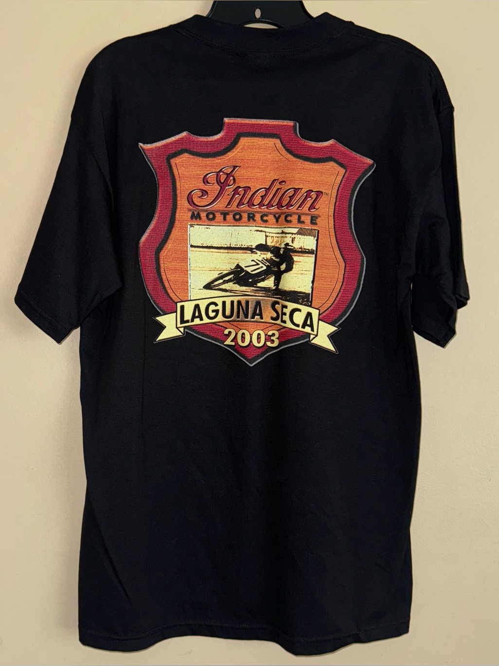 Vintage Y2k Indian Motorcycle Laguna Seca 2003 Graphic T Shirt Size M